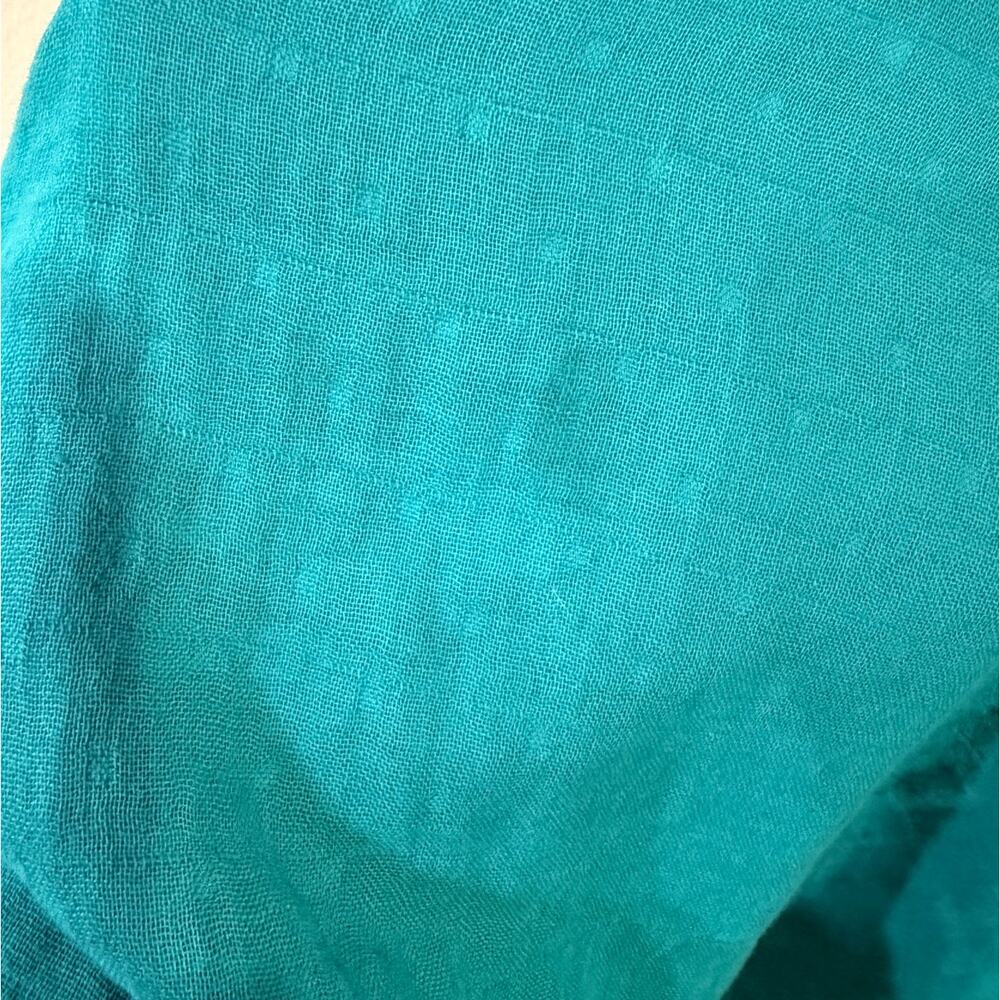 Chic FRNCH Teal Midi Dress with Collared V-Neck - Size Small - Picture 7 of 10